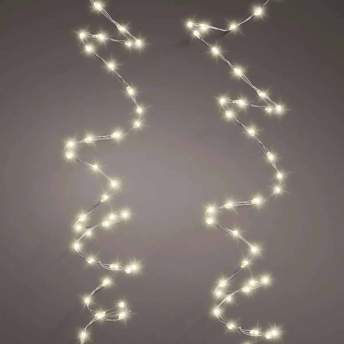 DecoWoerner LED Drahtlichterkette Mit Extra Viel Licht, IP44 silber