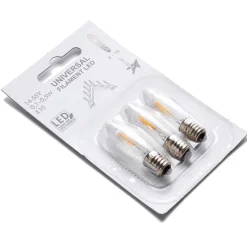 Hot DecoWoerner LED Ersatzleuchtmittel 3 Stück, E10 Warm Weiß transparent