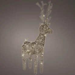 Sale DecoWoerner LED Hirsch Aus Weide Für Außen IP44 braun