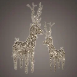 Sale DecoWoerner LED Hirsch Aus Weide Für Außen IP44 braun