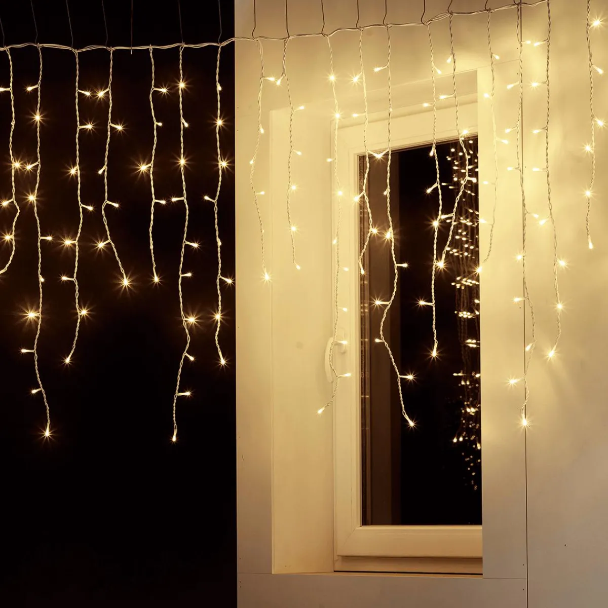 Best DecoWoerner LED Icicle-Light System IP20 300 X 100 Cm Ohne Zuleitung weiß