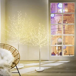 Discount DecoWoerner LED Lichterbaum, 120 Cm weiß