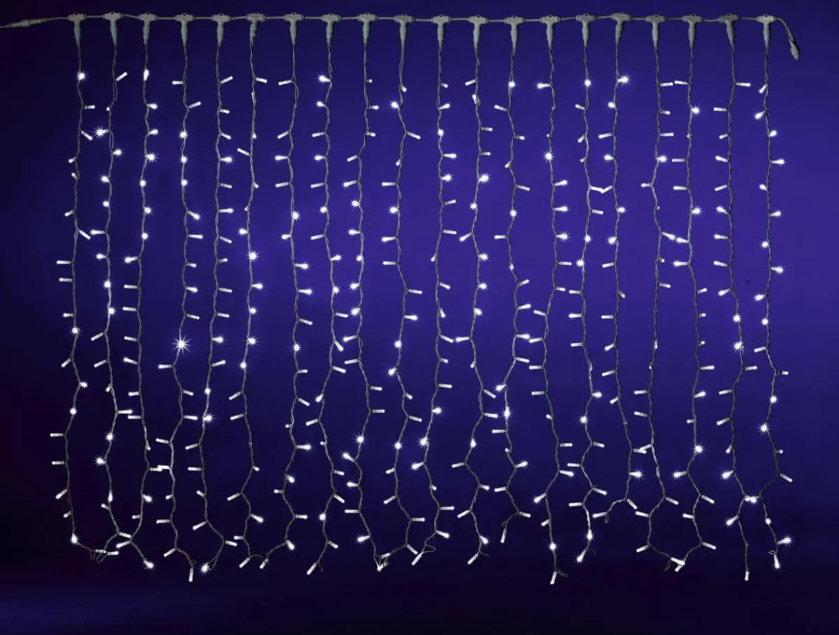 Sale DecoWoerner LED Lichtervorhang Für Außen, 400 LED, 200 Cm weiß