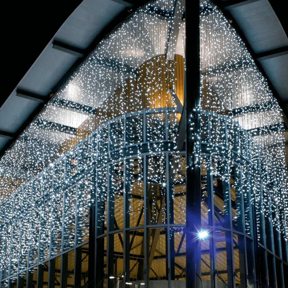 New DecoWoerner LED Lichtvorhang Blinkend Für Außen, 100 Cm weiß