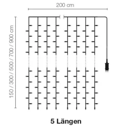 Discount DecoWoerner LED Lichtvorhang Für Außen, 500 Cm weiß