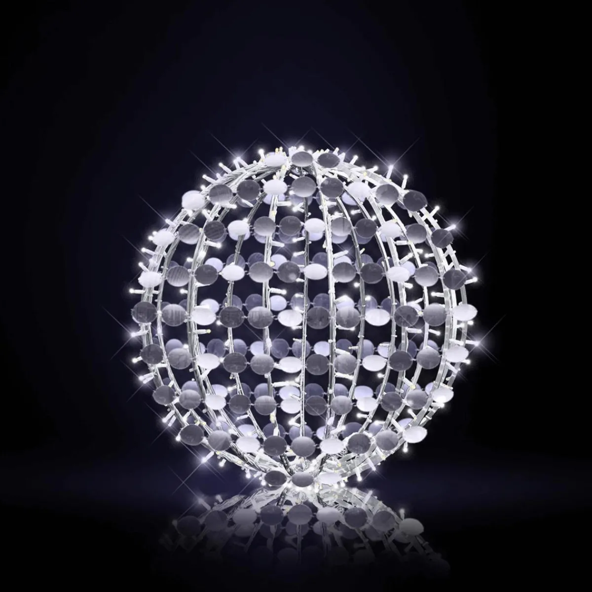 Clearance DecoWoerner LED Paillettenkugel 75 Cm Ø silber