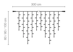 Discount DecoWoerner LED Profi Icicle-Light System IP20, 300 Cm Ohne Zuleitung