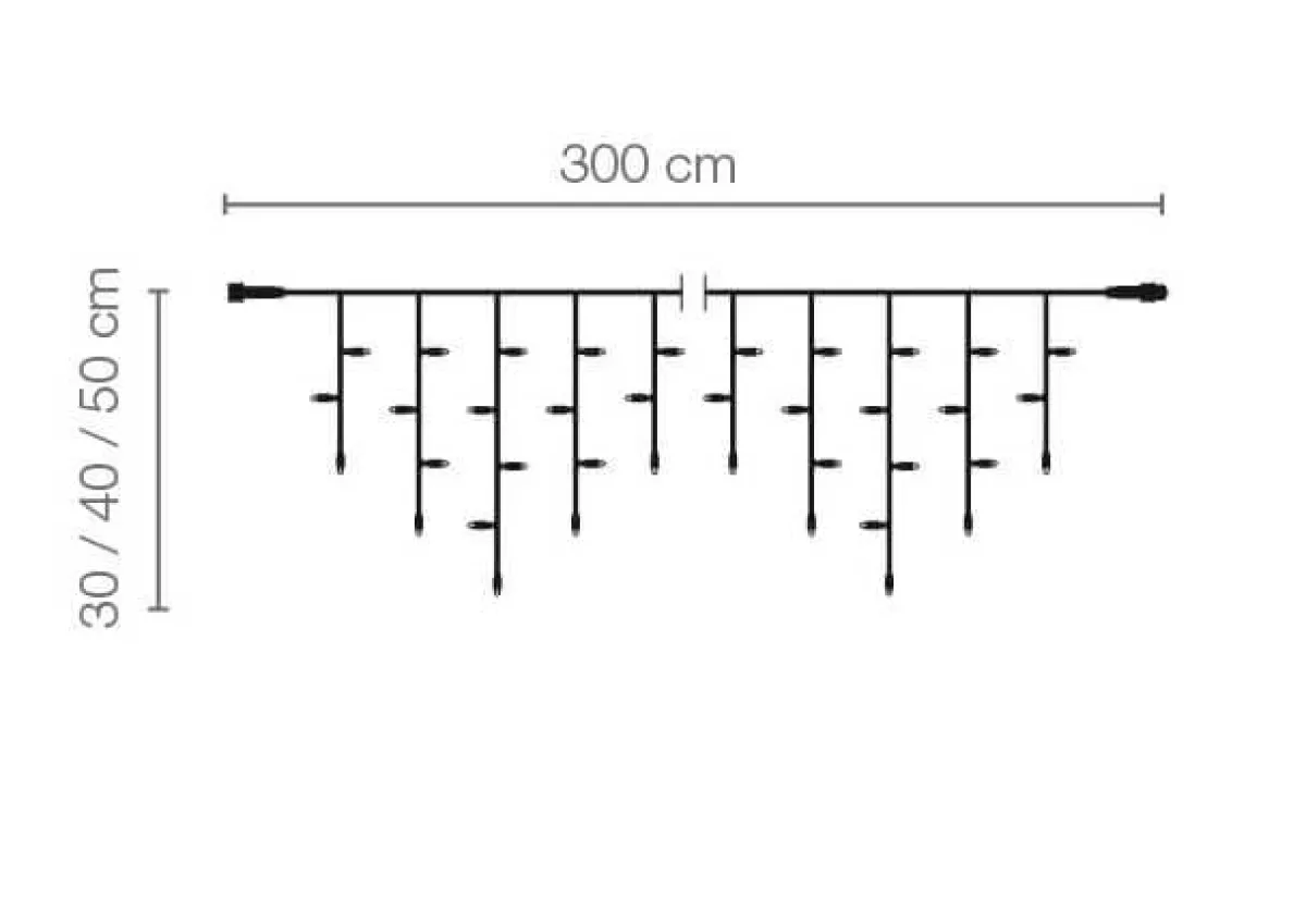 Outlet DecoWoerner LED Profi Icicle-Light System IP20 300 X 50 Cm Ohne Zuleitung weiß