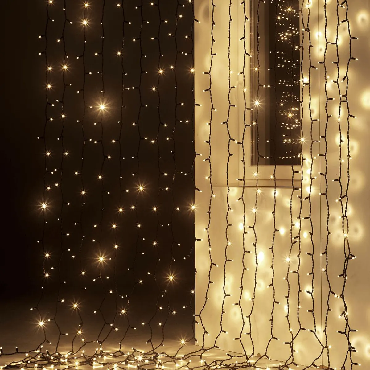 Best DecoWoerner LED Profi Lichtvorhang System IP67, 500 Cm Ohne Zuleitung, Schwarz
