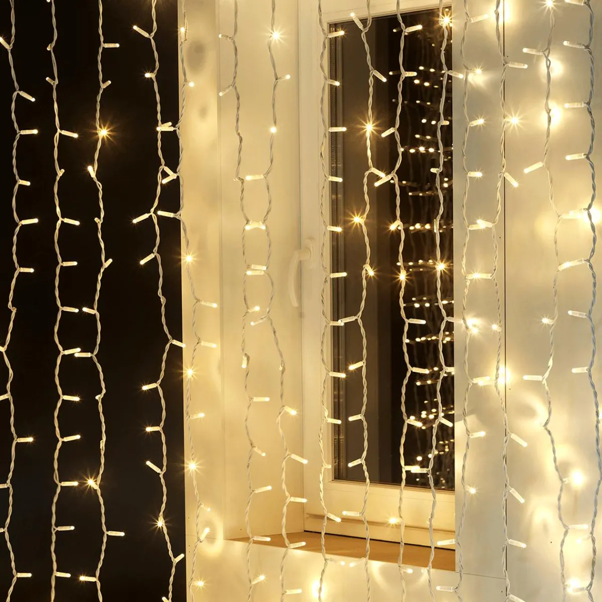 Best DecoWoerner LED Profi Lichtvorhang System IP67, 900 Cm Ohne Zuleitung, Weiß