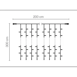 Outlet DecoWoerner LED Profi Lichtvorhang System IP20, 300 Cm Ohne Zuleitung