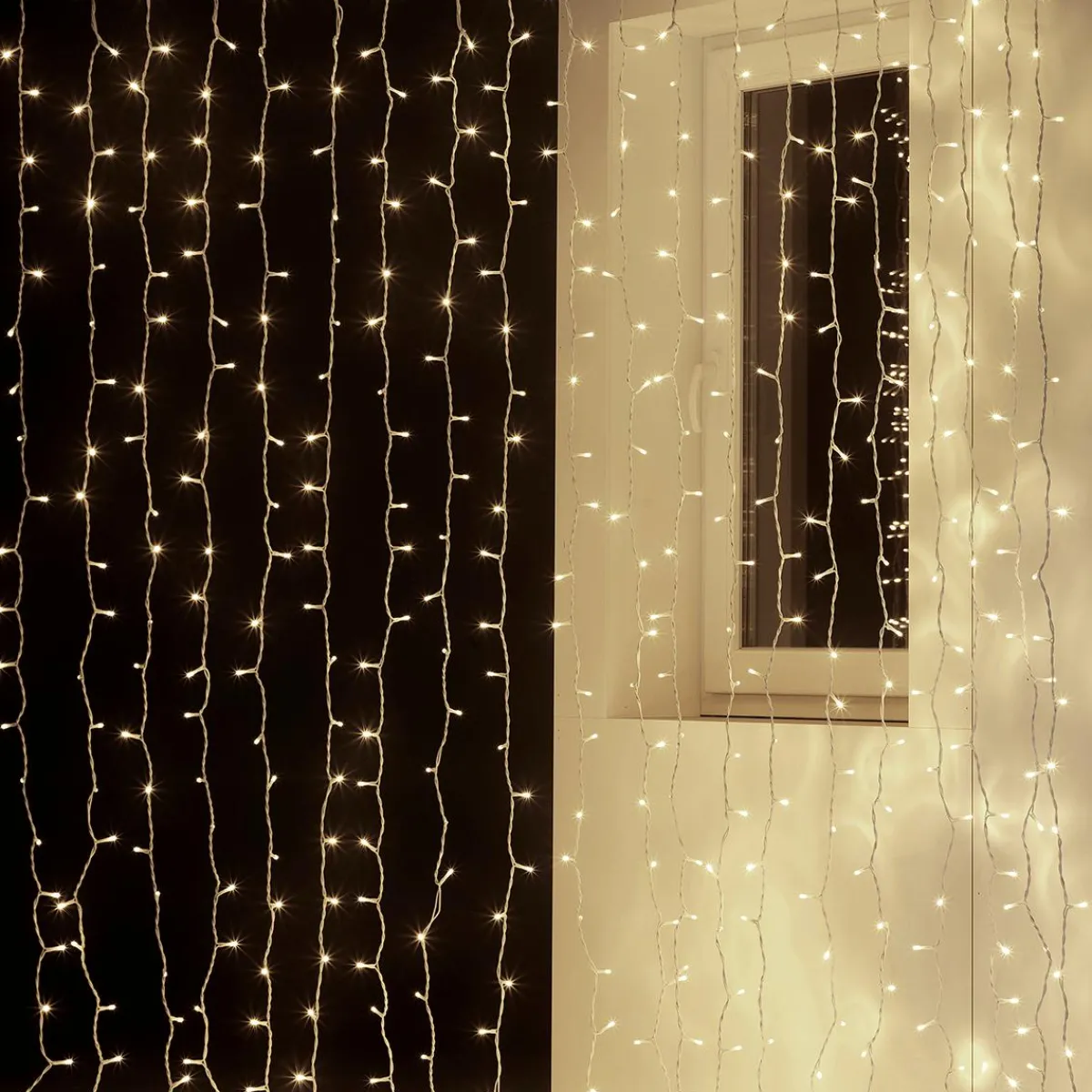 Sale DecoWoerner LED Profi Lichtvorhang System IP20, 300 Cm Ohne Zuleitung weiß