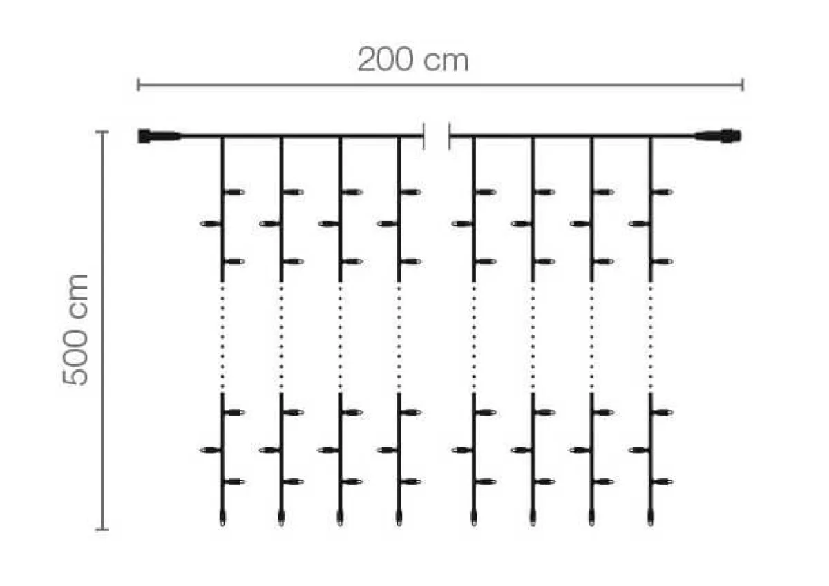 Clearance DecoWoerner LED Profi Lichtvorhang System IP20, 500 Cm Ohne Zuleitung