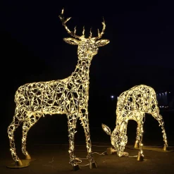 Outlet DecoWoerner LED Rehkitz Weiblich Für Außen 100 Cm silber