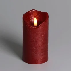 Online DecoWoerner LED Wachs-Kerze 7,5 Cm Ø, 12,5 Cm Hoch rot