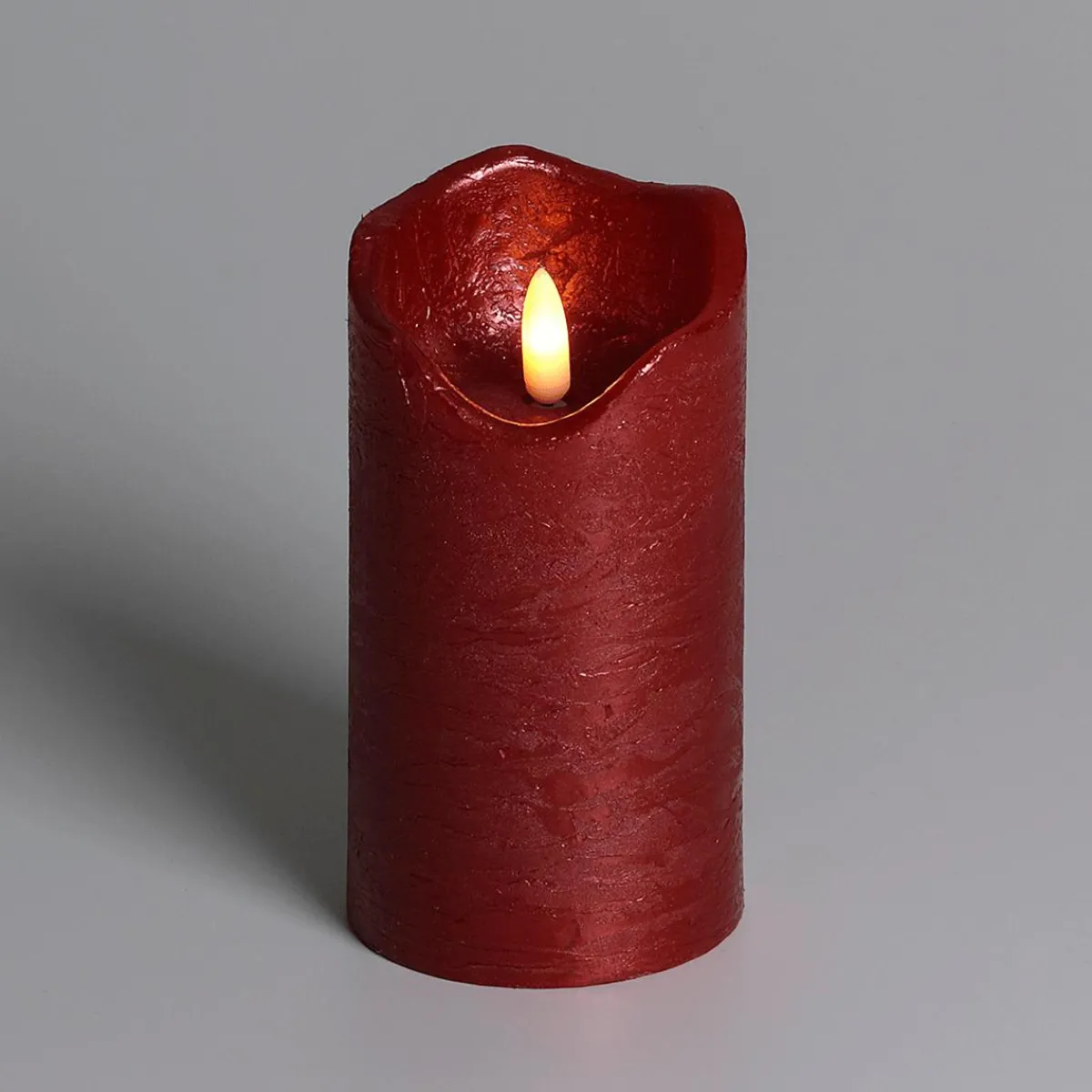 Online DecoWoerner LED Wachs-Kerze 7,5 Cm Ø, 12,5 Cm Hoch rot