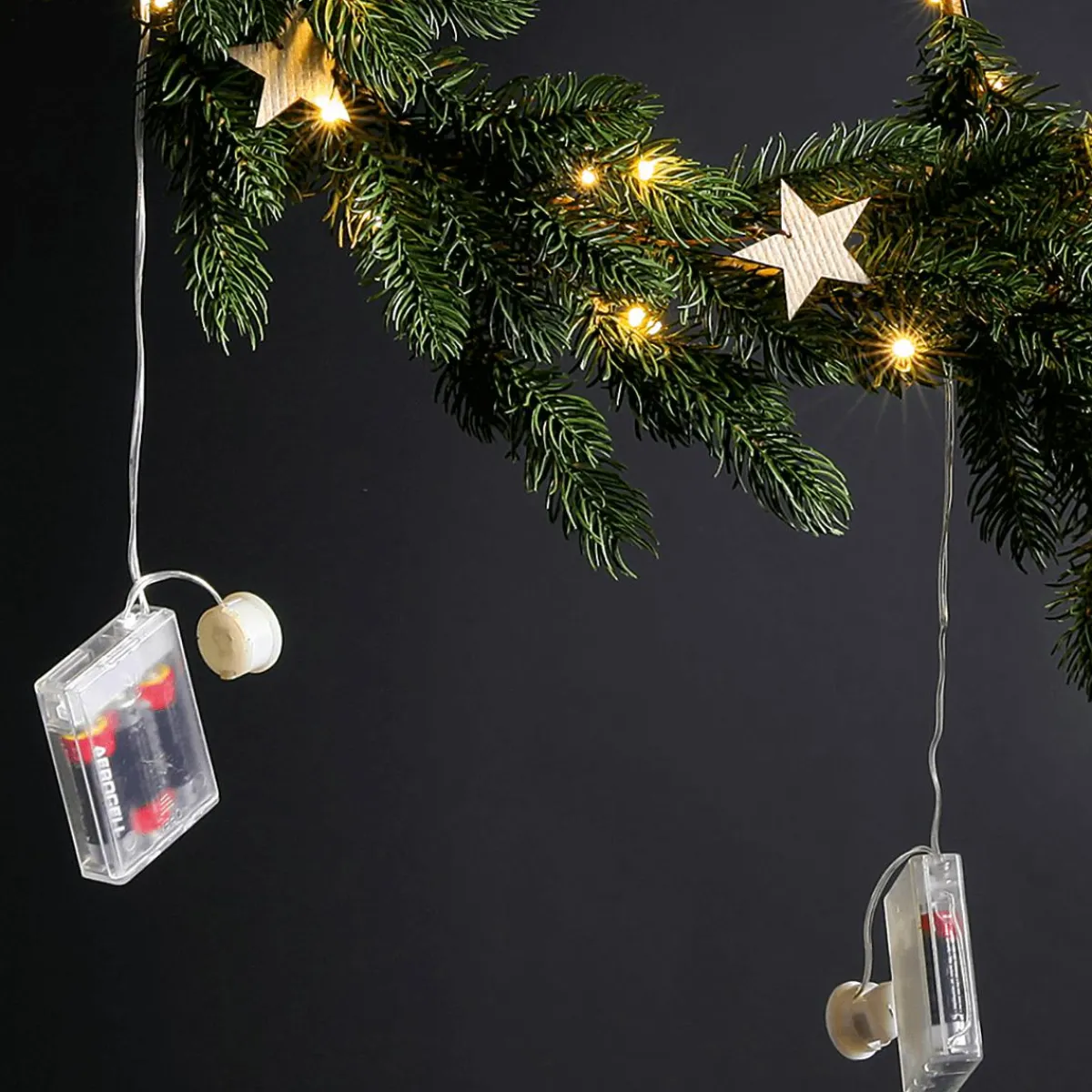 Hot DecoWoerner LED-Dekoringe Mit Batterie 55/65 Cm Ø grün