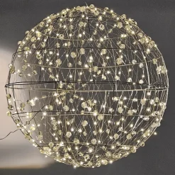 Hot DecoWoerner LED-Draht-Leuchtkugel 60 Cm Ø silber