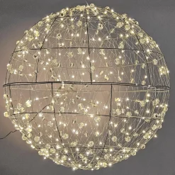 Hot DecoWoerner LED-Draht-Leuchtkugel 60 Cm Ø silber