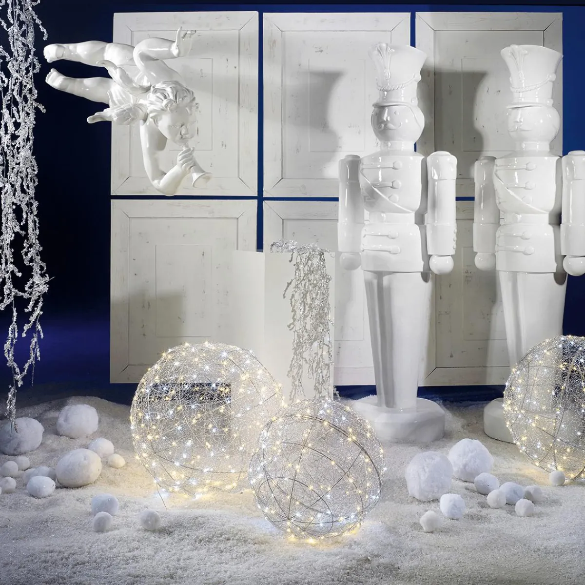 Online DecoWoerner LED-Draht-Leuchtkugel Blinkend 45 Cm Ø silber