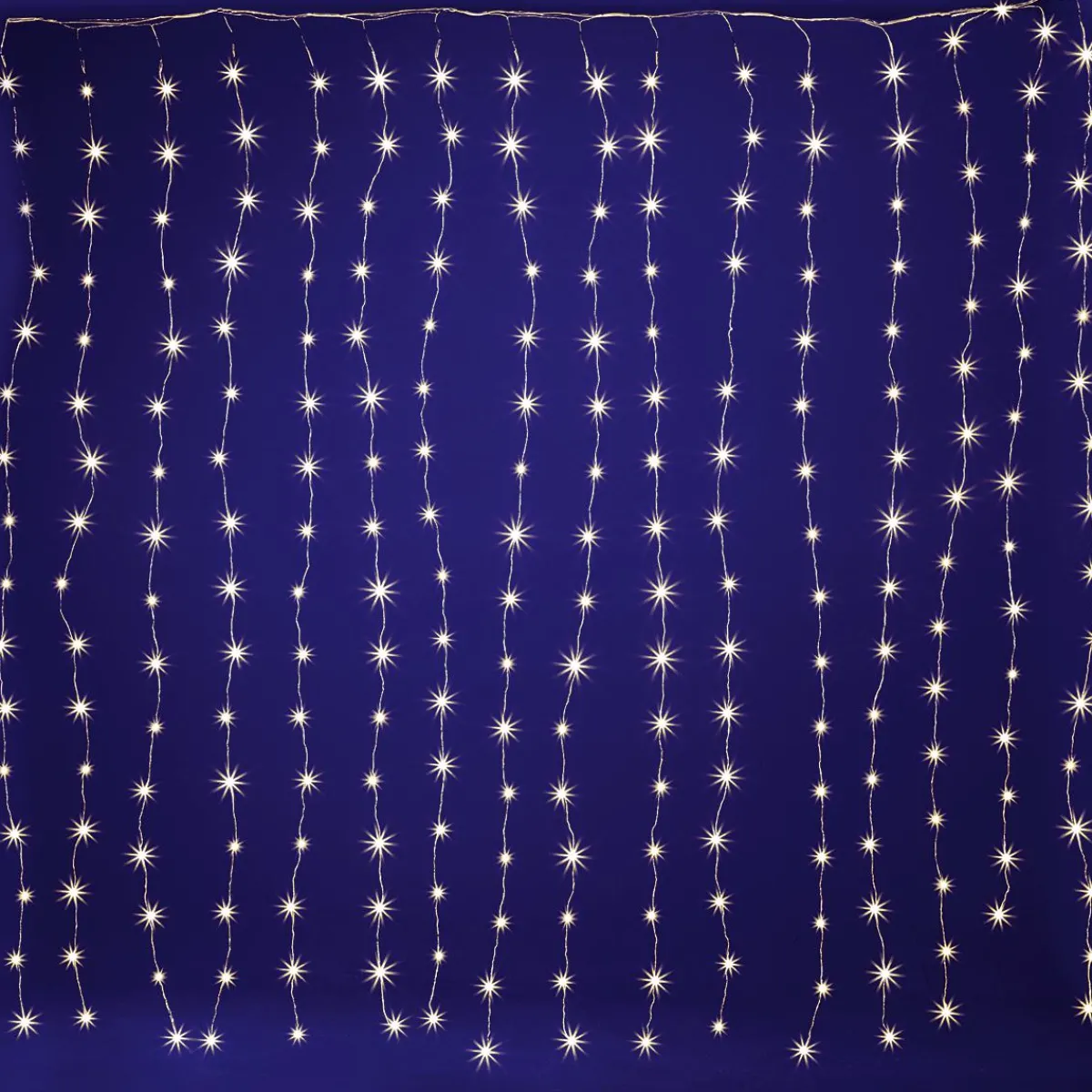 DecoWoerner LED-Draht-Lichtvorhang Für Außen, 150 Cm silber