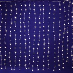 Discount DecoWoerner LED-Draht-Lichtvorhang Für Außen, 300 Cm silber