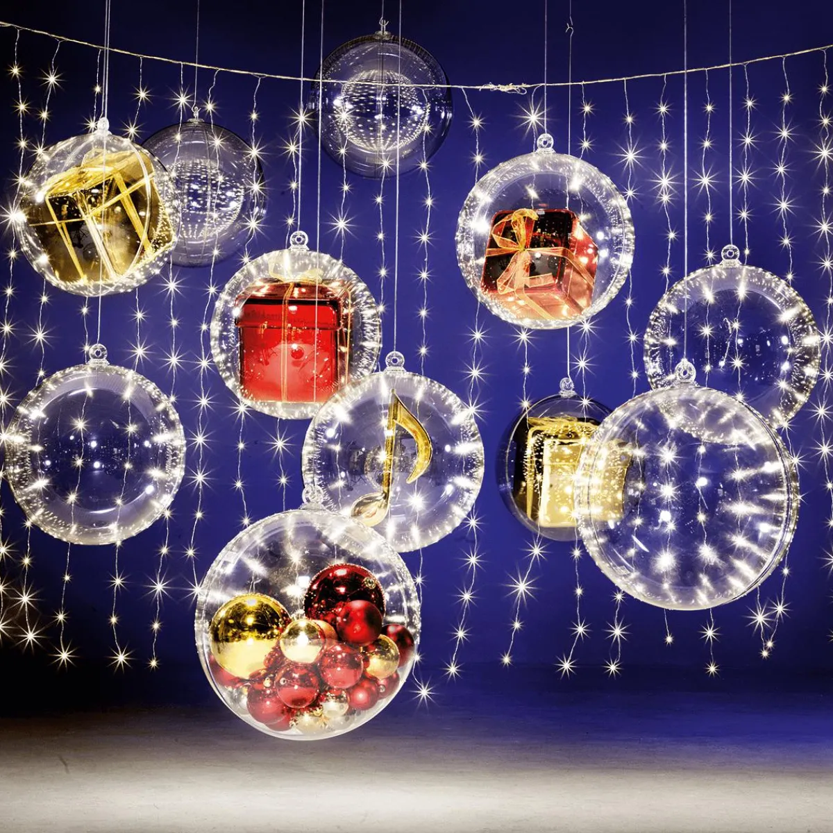 Discount DecoWoerner LED-Draht-Lichtvorhang Für Außen, 300 Cm silber
