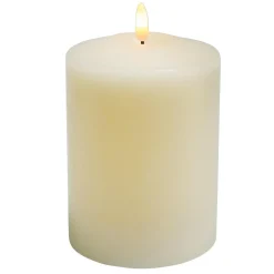 Online DecoWoerner LED-Echtwachs-Kerze 25 Cm Creme weiß