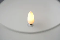 New DecoWoerner LED-Kerze Aus Wachs Im Transparenten Glas 7,5 X 12,5 Cm weiß