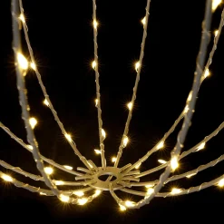 Outlet DecoWoerner LED-Leuchtkugel Für Außen, LED Warm - Weiß, 30 Cm Ø silber