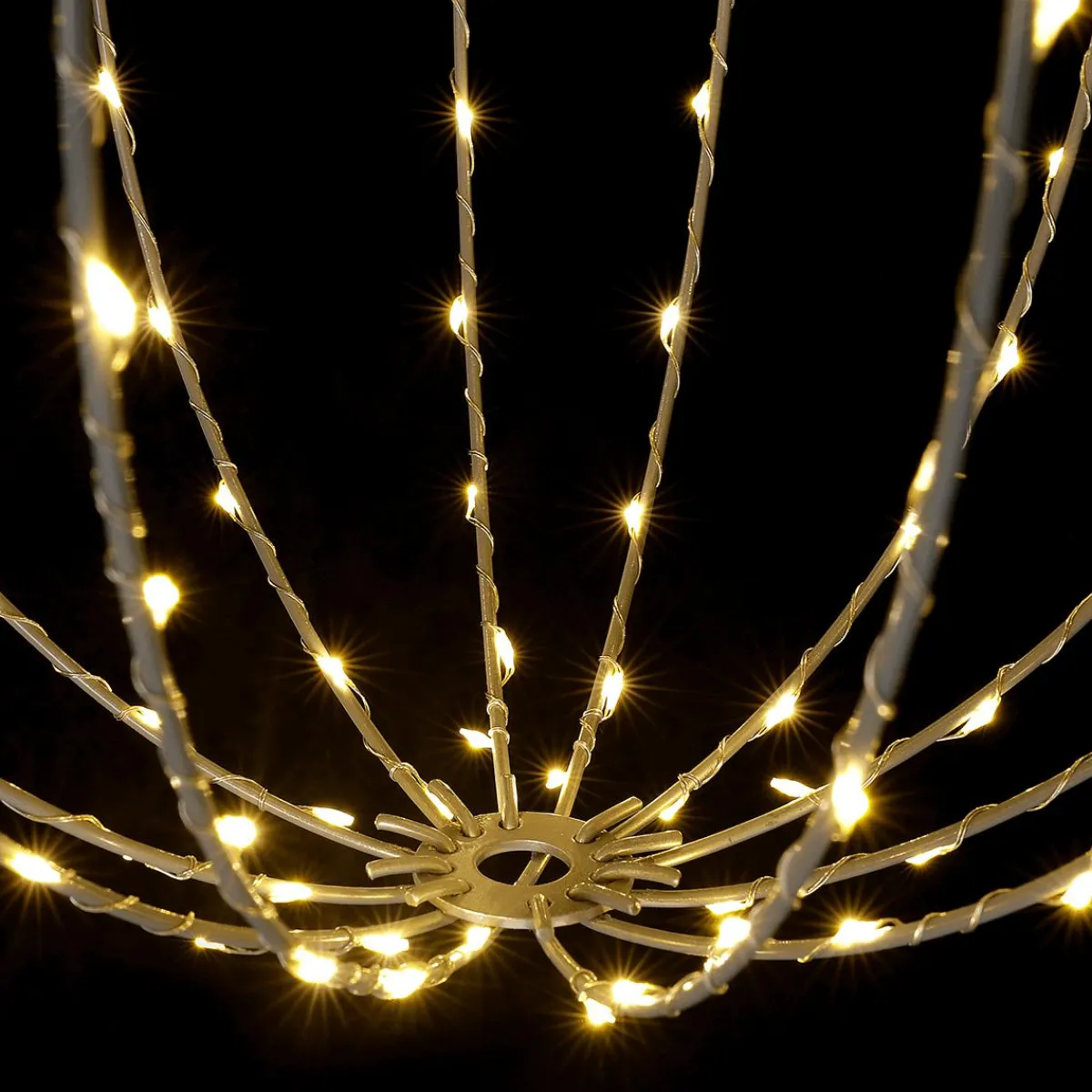 Outlet DecoWoerner LED-Leuchtkugel Für Außen, LED Warm - Weiß, 30 Cm Ø silber