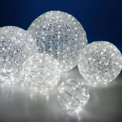 Outlet DecoWoerner LED-Leuchtkugel Ice, 50 Cm Ø weiß