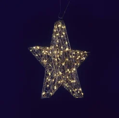 Best DecoWoerner LED-Leuchtstern, 38 Cm Ø silber