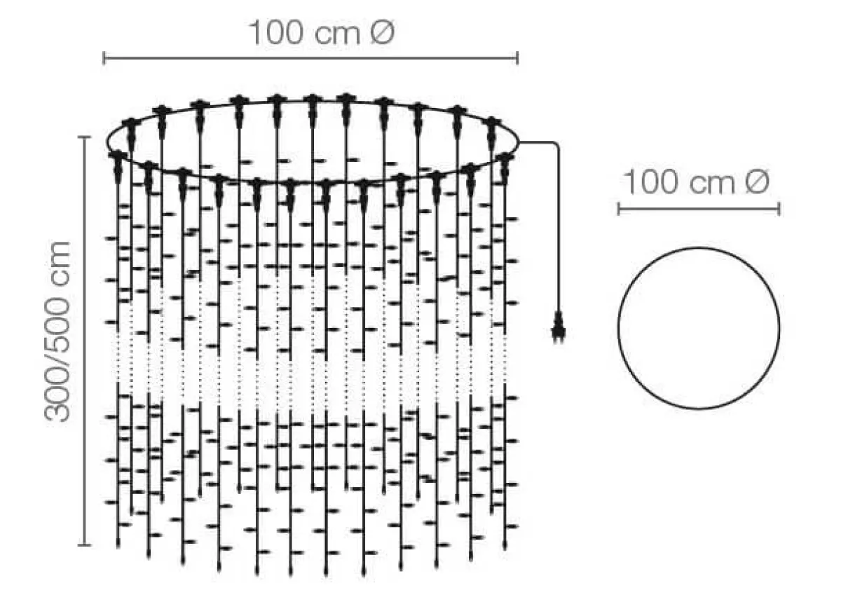 Hot DecoWoerner LED-Lichterketten-Hänger Für Innen, 500 Cm transparent