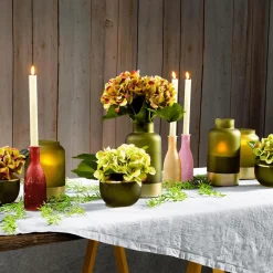 Discount DecoWoerner LED-Wachs Tafel-Kerzen 24,5 Cm, 2er Set weiß