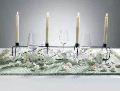 Discount DecoWoerner LED-Wachs Tafel-Kerzen 24,5 Cm, 2er Set weiß
