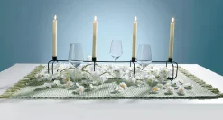 Discount DecoWoerner LED-Wachs Tafel-Kerzen 24,5 Cm, 2er Set weiß