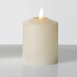 Outlet DecoWoerner LED-Wachskerze 7,5 X 11,5 Cm weiß