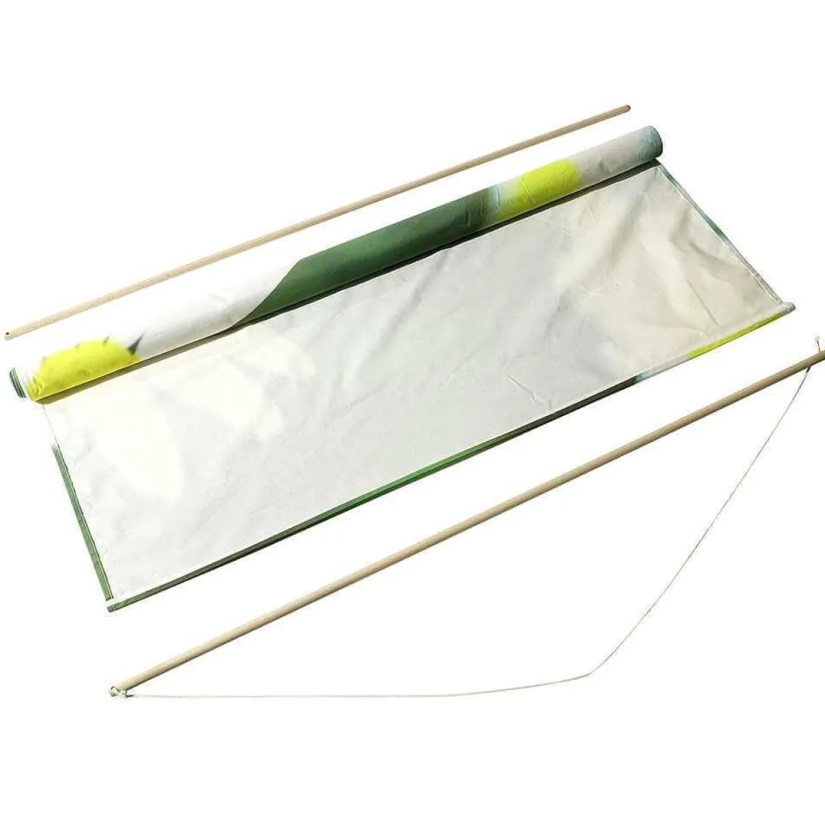 New DecoWoerner Lichtechter Naturfaser-Stoffbanner "Biene" Aus Baumwolle 100 X 200 Cm grün