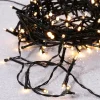 New DecoWoerner Lichterkette Grün 9 M, 120 LED Warm-weiß IP44