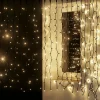 Hot DecoWoerner Lichtvorhang 200 X 80 Cm 160LED IP44, Schwarz