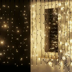 Hot DecoWoerner Lichtvorhang 200 X 80 Cm 160LED IP44, Schwarz