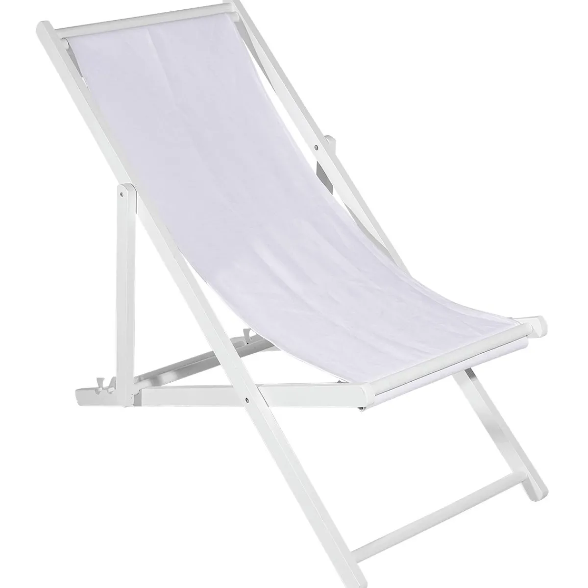 Online DecoWoerner Liegestuhl , 110 Cm Lang weiß