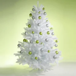 Best DecoWoerner Limettene, Matte Weihnachtskugeln Aus Schwer Entflammbarem Kunststoff, 6 Cm Ø – 24 Stück grün