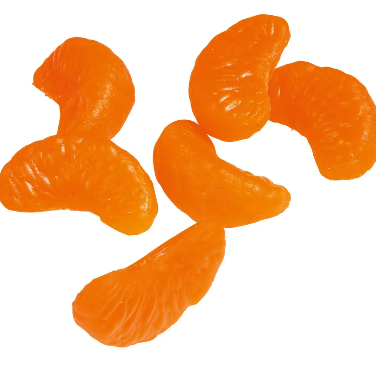 New DecoWoerner Mandarinenviertel Lebensmittel-Attrappe, Pack à 6 Stück orange