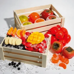 New DecoWoerner Mandarinenviertel Lebensmittel-Attrappe, Pack à 6 Stück orange