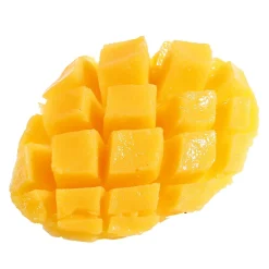 New DecoWoerner Mango Aufgeschnitten Lebensmittel-Attrappe, 2 Stück gelb