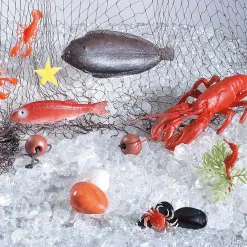 Hot DecoWoerner Maritimes Fischernetz Mit Meerestieren schwarz