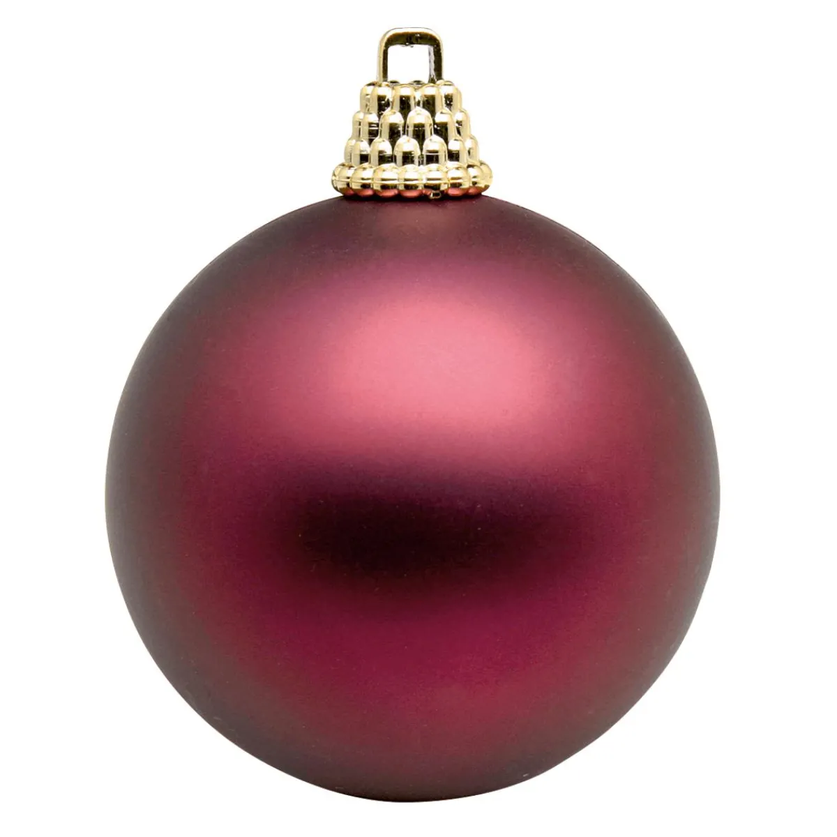 New DecoWoerner Matte, Brombeere Weihnachtskugeln Aus Plastik, 6 Cm Ø – 24 Stück rot