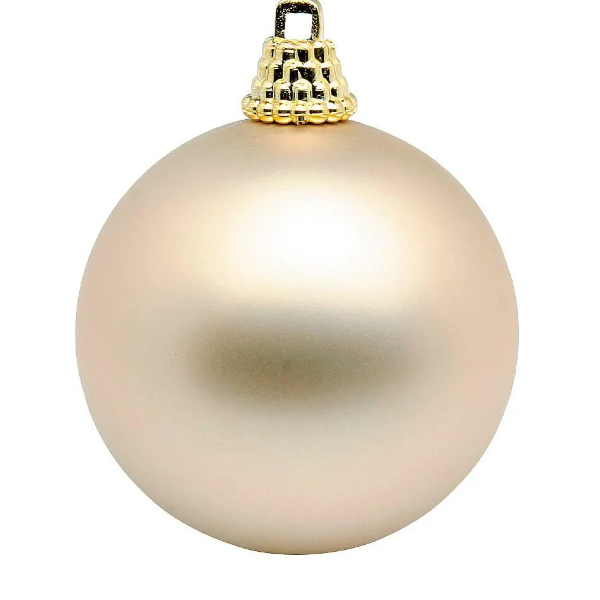 Hot DecoWoerner Matte, Champagner Weihnachtskugeln Aus Plastik, 6 Cm Ø – 24 Stück gold